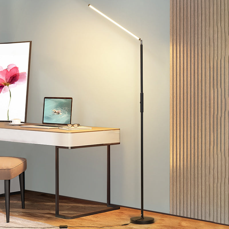 Metal Linear Shape Floor Light Modern Single Light Floor Light Fixtures