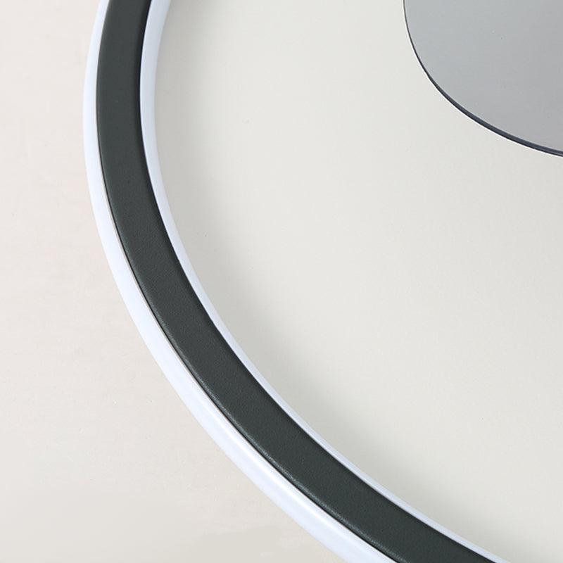 Round Shape Metal Ceiling Fans Modern Style Single Light Ceiling Lamp