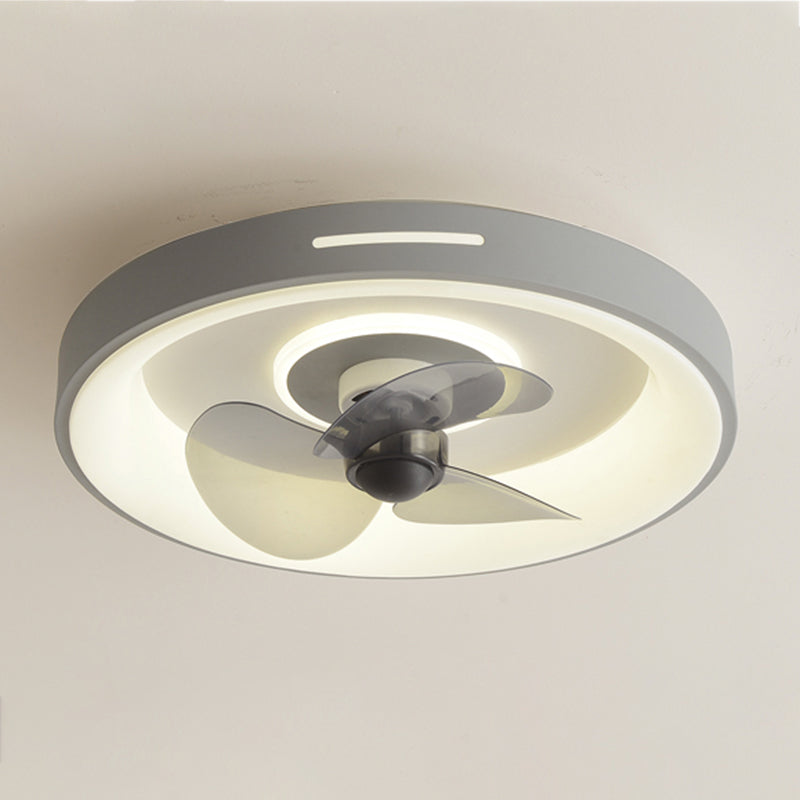 Ventola a soffitto in metallo a forma geometrica Stile moderno a 2 luci lampada a ventola del soffitto