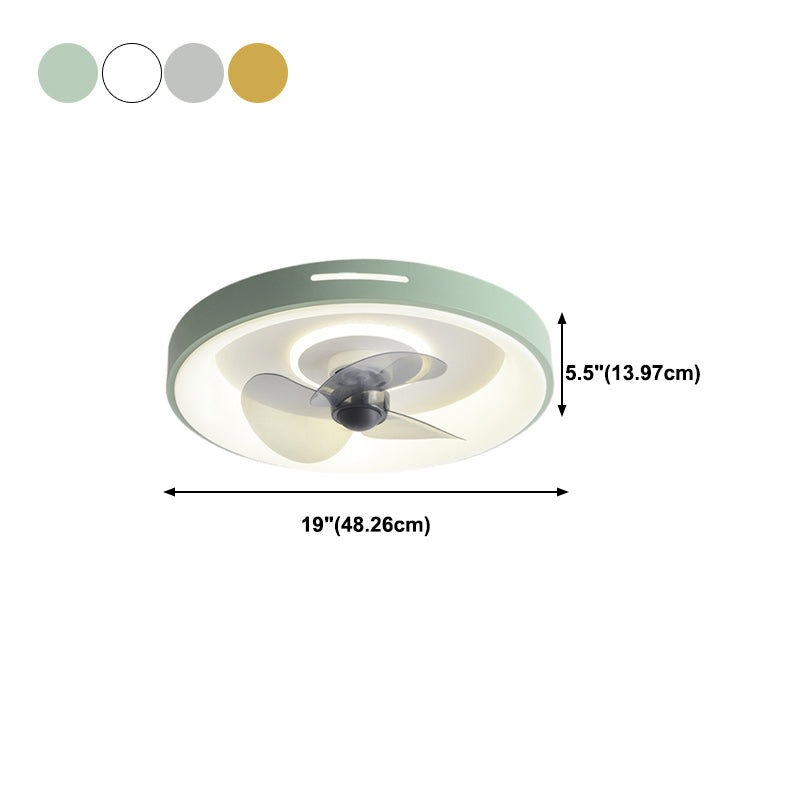 Ventola a soffitto in metallo a forma geometrica Stile moderno a 2 luci lampada a ventola del soffitto