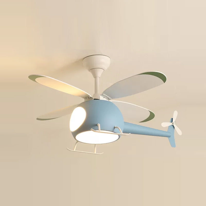 Multi Lights Ceiling Fan Light Cartoon Style Ceiling Mount Light for Kid Room