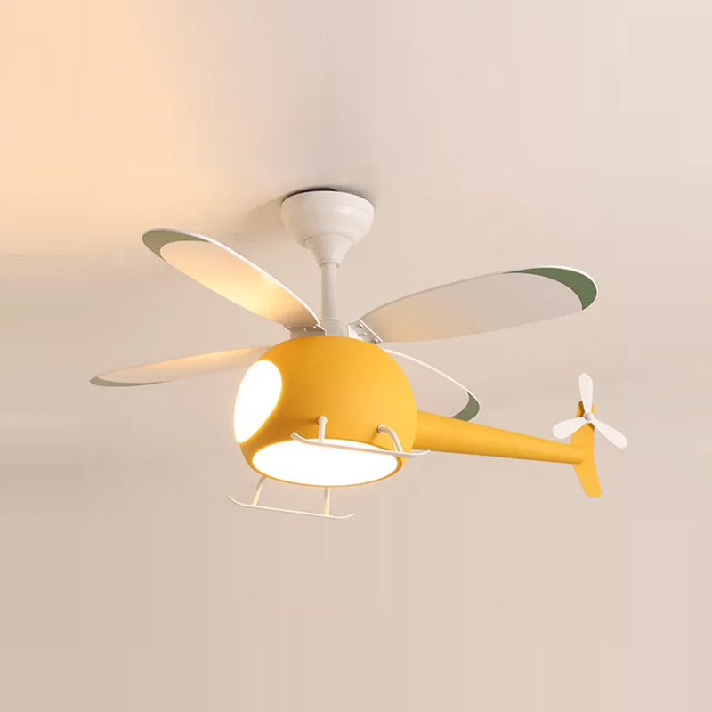 Multi Lights Ceiling Fan Light Cartoon Style Ceiling Mount Light for Kid Room