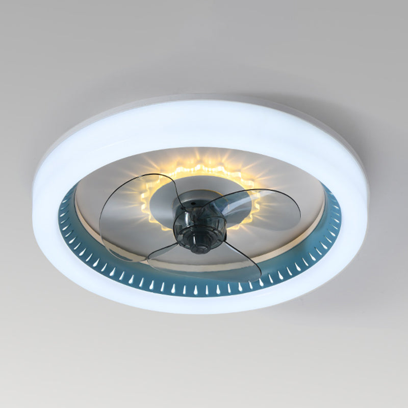 Modern Style Ceiling Fan Lamp Metal 1 Light Ceiling Fan Lighting for Bedroom