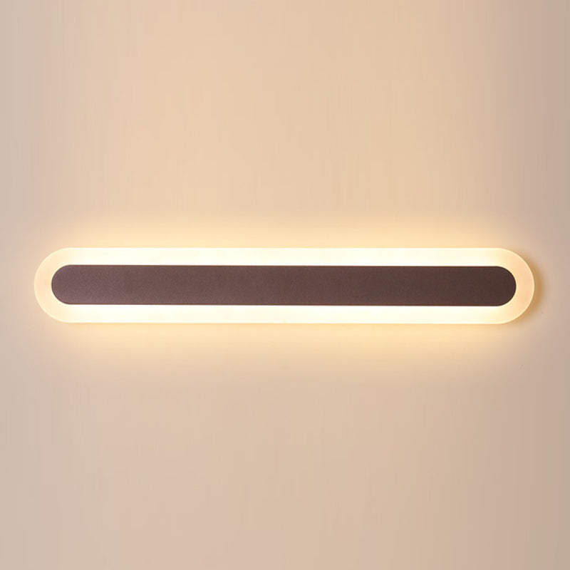 Metal Linear Shade Wall Sconce Modern Style 1 Light Mirror Wall Mounted Light Fixture