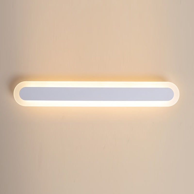 Metal Linear Shade Wall Sconce Modern Style 1 Light Mirror Wall Mounted Light Fixture