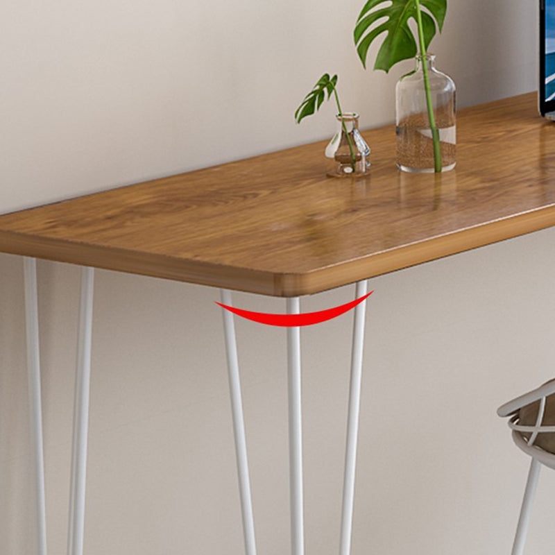 Wood Bar Dining Table Modern Rectangle Bar Table with 4 Legs Base for Dining Room Kitchen