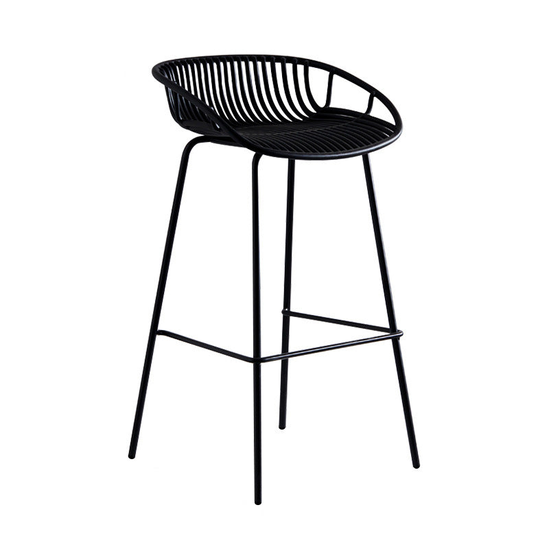 Modern Style Bar-stool Metal Counter Bar Stool with Metal Legs for Kitchen