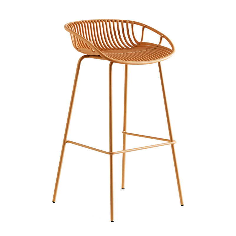 Modern Style Bar-stool Metal Counter Bar Stool with Metal Legs for Kitchen