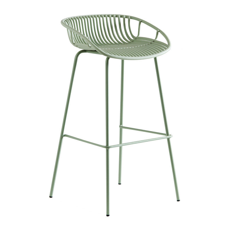 Modern Style Bar-stool Metal Counter Bar Stool with Metal Legs for Kitchen