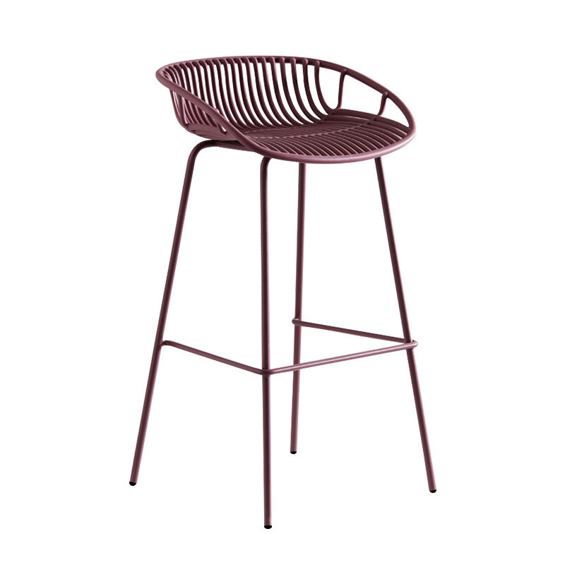 Modern Style Bar-stool Metal Counter Bar Stool with Metal Legs for Kitchen