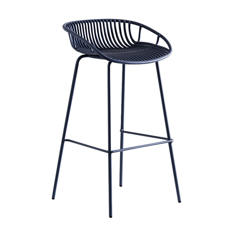 Modern Style Bar-stool Metal Counter Bar Stool with Metal Legs for Kitchen