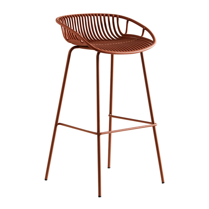 Modern Style Bar-stool Metal Counter Bar Stool with Metal Legs for Kitchen