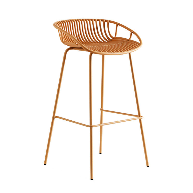 Modern Style Bar-stool Metal Counter Bar Stool with Metal Legs for Kitchen