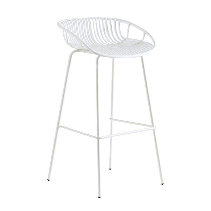 Modern Style Bar-stool Metal Counter Bar Stool with Metal Legs for Kitchen
