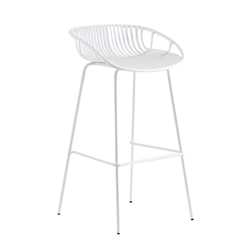 Modern Style Bar-stool Metal Counter Bar Stool with Metal Legs for Kitchen