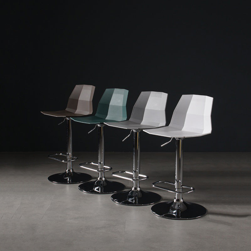 Modern Liftable Bar-stool Plastic Counter Bar Stool with Metal Legs