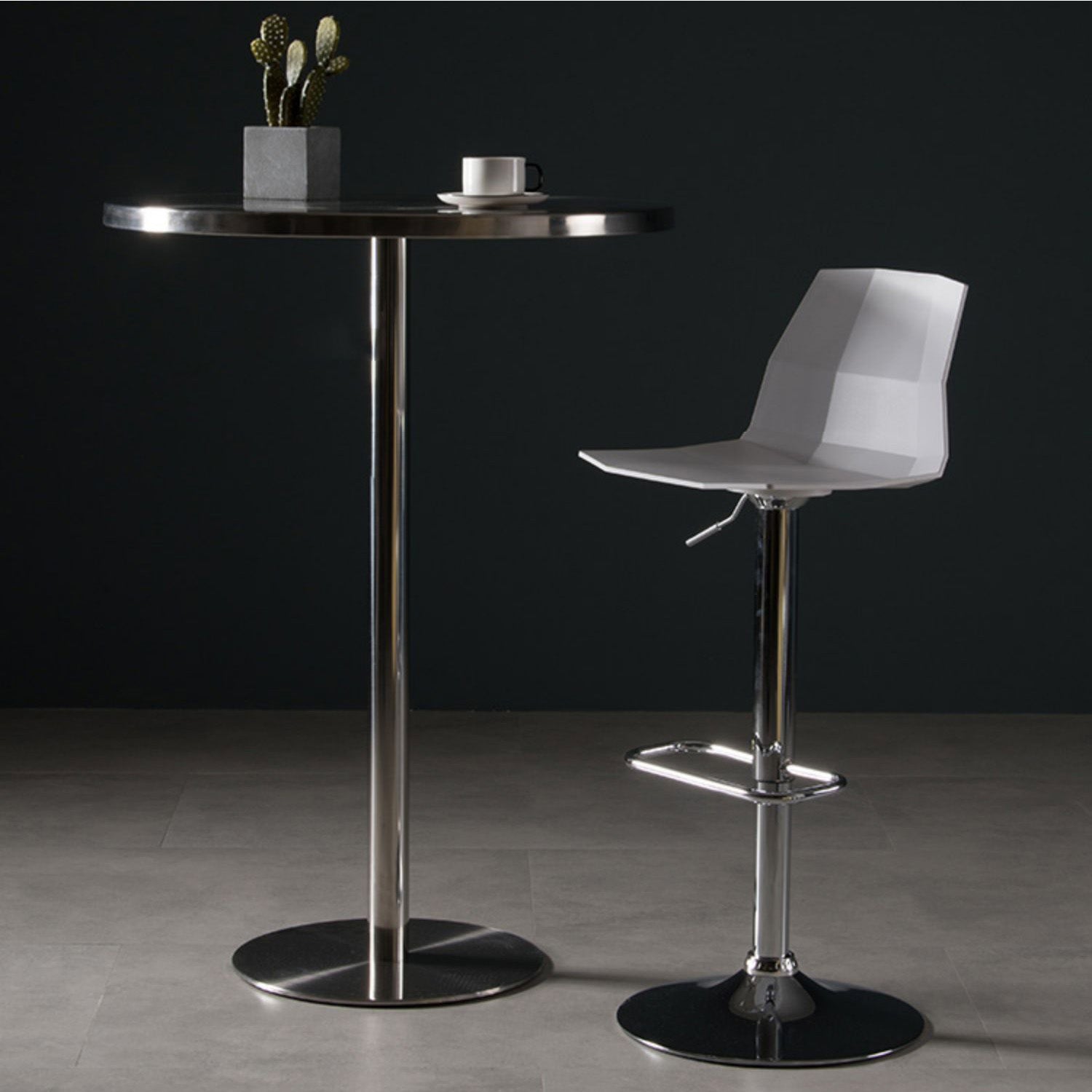 Modern Liftable Bar-stool Plastic Counter Bar Stool with Metal Legs
