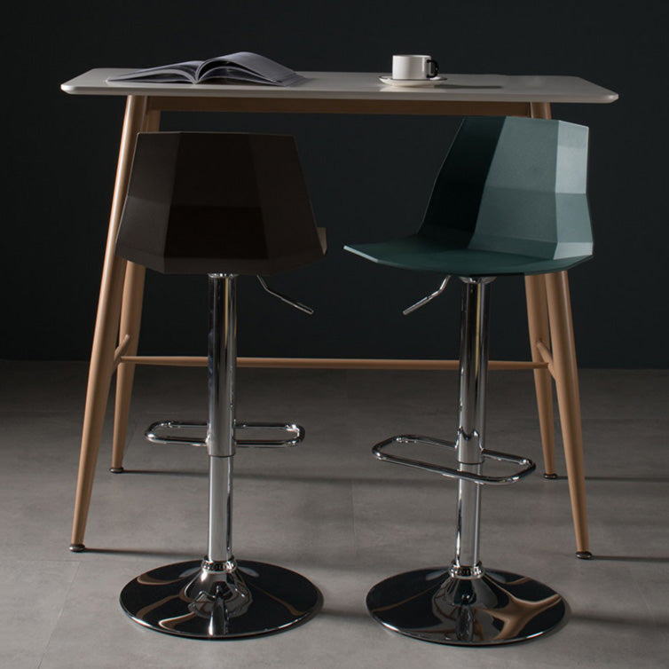 Modern Liftable Bar-stool Plastic Counter Bar Stool with Metal Legs