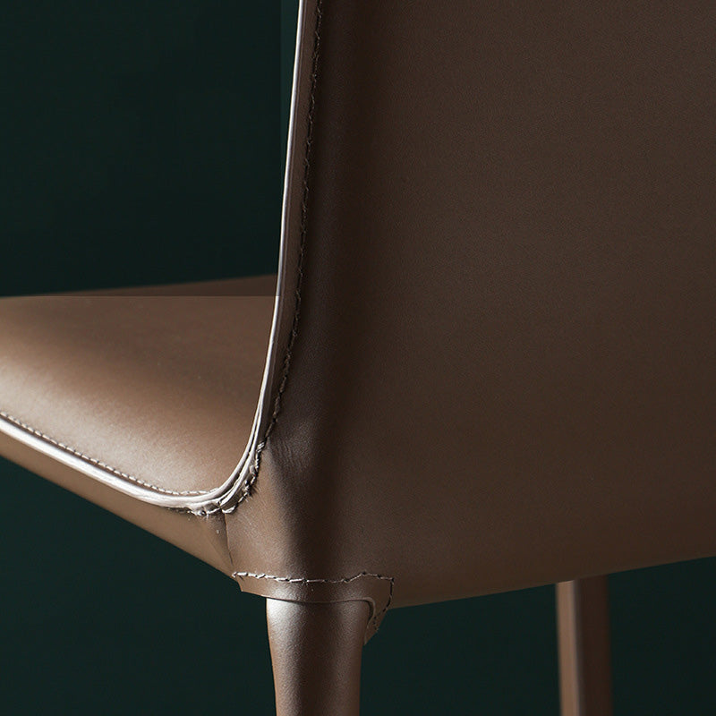 Modern Style Bar-stool Leather Counter Bar Stool with Metal Legs for Kitchen