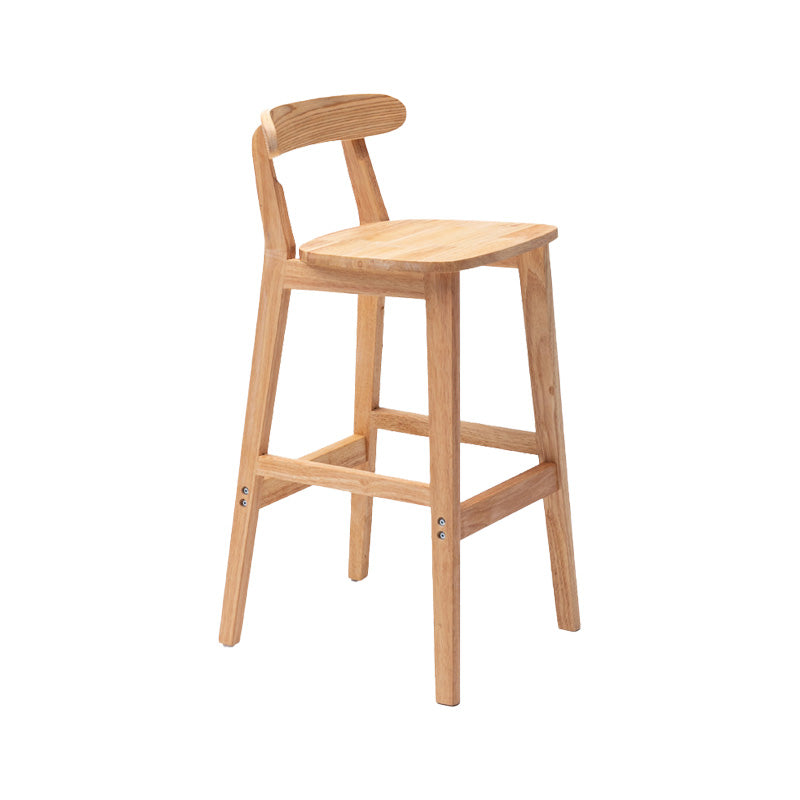 Scandinavian Milk Tea Shop Rubberwood Stool Matte Finish Upholstered Bar Stools