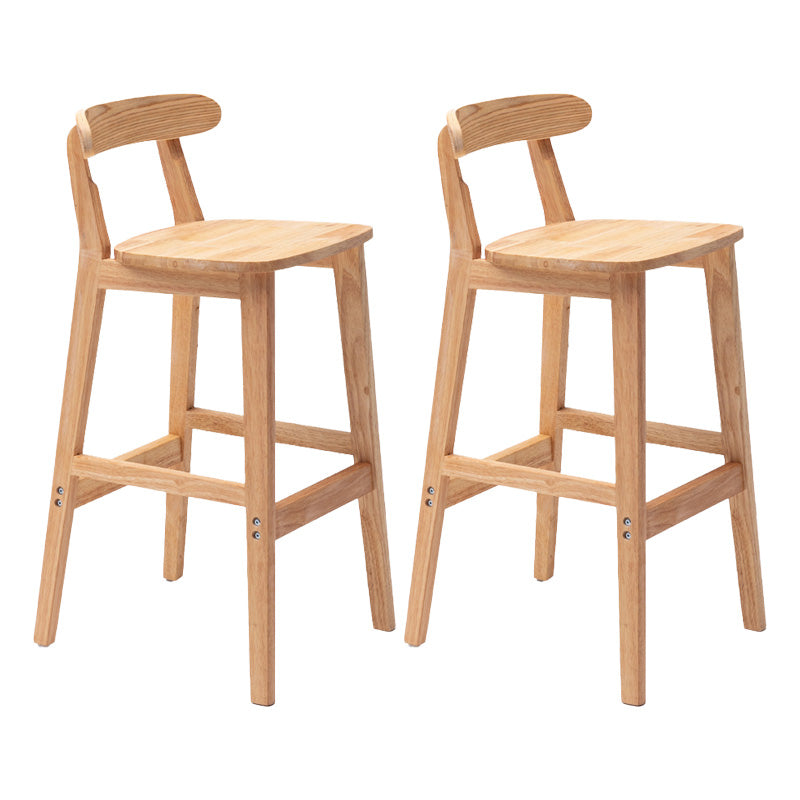 Scandinavian Milk Tea Shop Rubberwood Stool Matte Finish Upholstered Bar Stools
