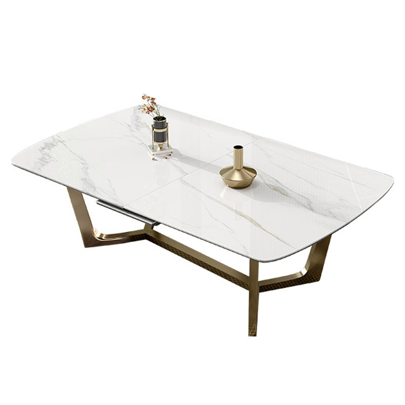 Glam 1/4/5/7 Pieces Rectangle Dinette Set with Sintered Stone Scalable Dining Table Set