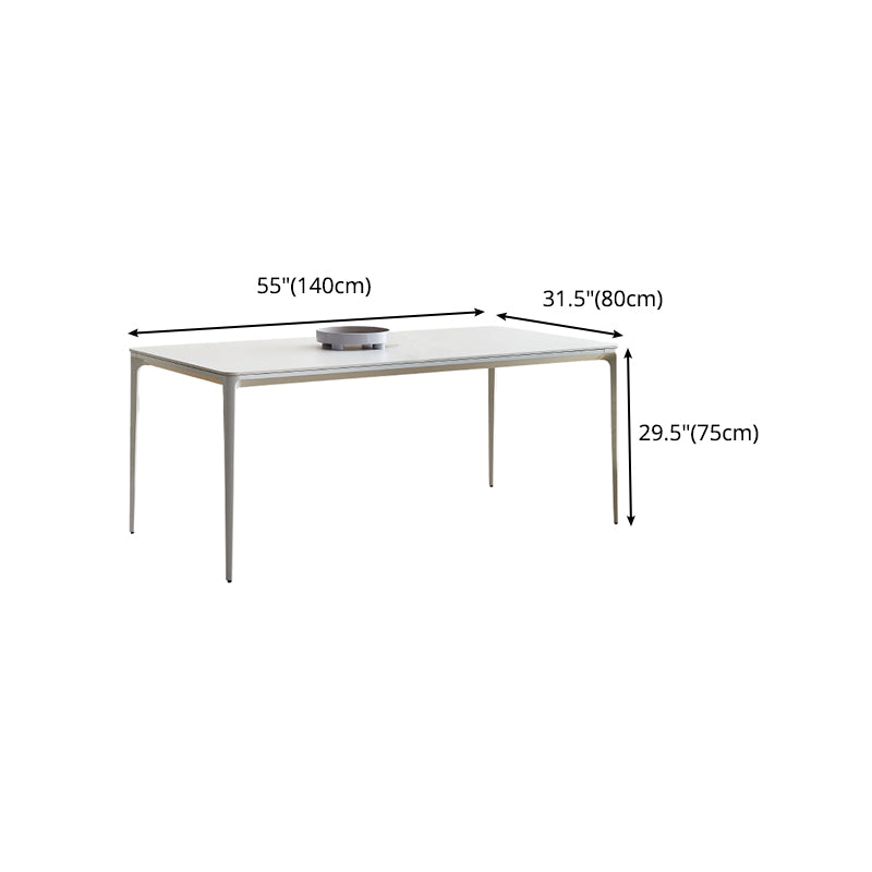 Designer Style 1/2/5/7 Pieces Dining Set Sintered Stone Dining Table with Leather Chairs