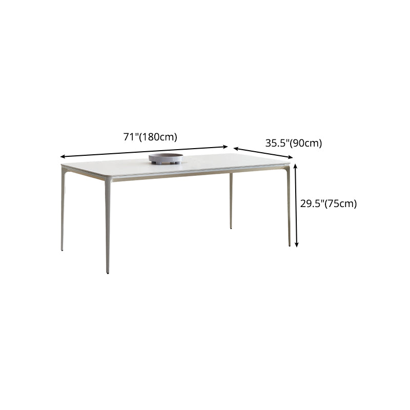 Designer Style 1/2/5/7 Pieces Dining Set Sintered Stone Dining Table with Leather Chairs