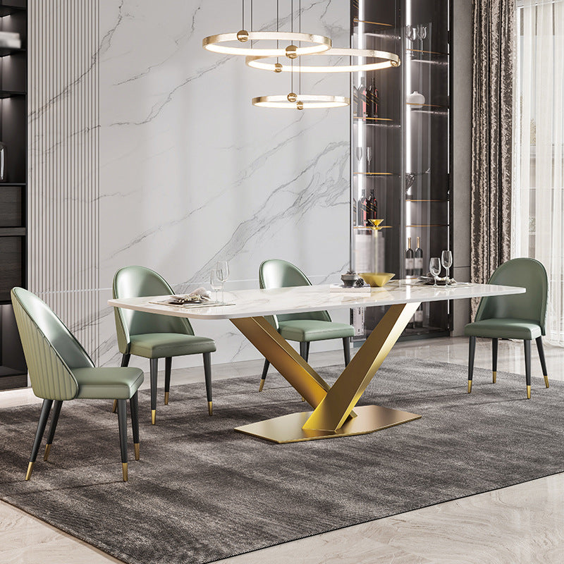 Nordic Glam 1/2/3/4/5/7 Pieces Dining Set Sintered Stone Dining Table Set for Home