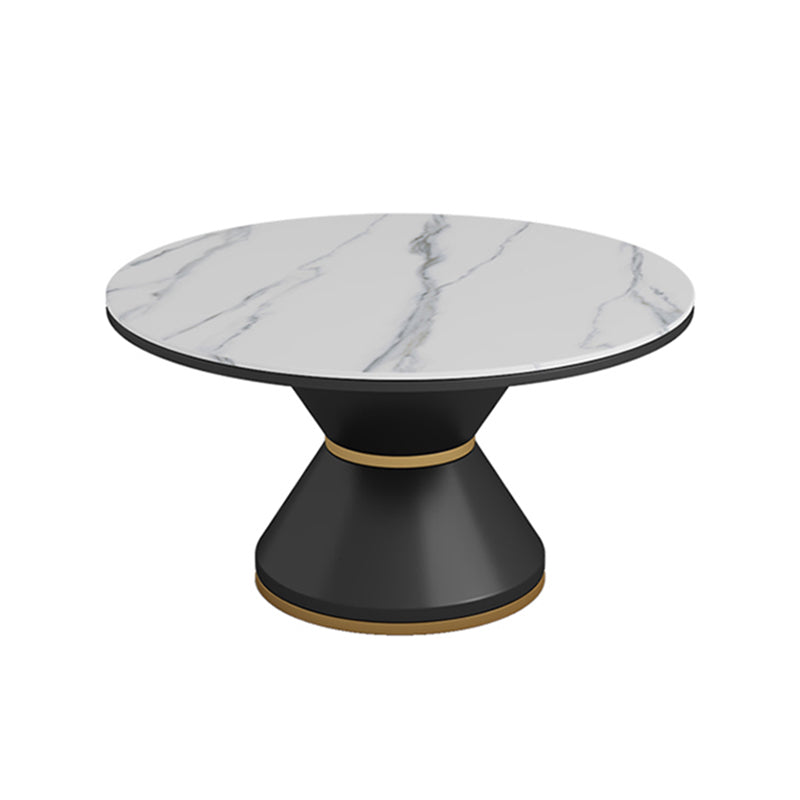 Glam 1/5/7 Pieces Dining Set Round Stone Dining Table for Dining Room