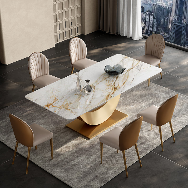 Glam 1/3/4/5/7 Pieces Dining Set Sintered Stone Dining Table Set