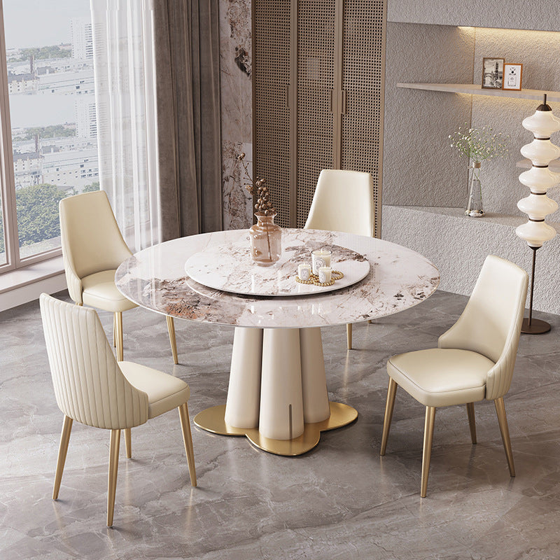 Glam 1/3/4/5/7 Pieces Dining Sets Round Dining Room Table Set