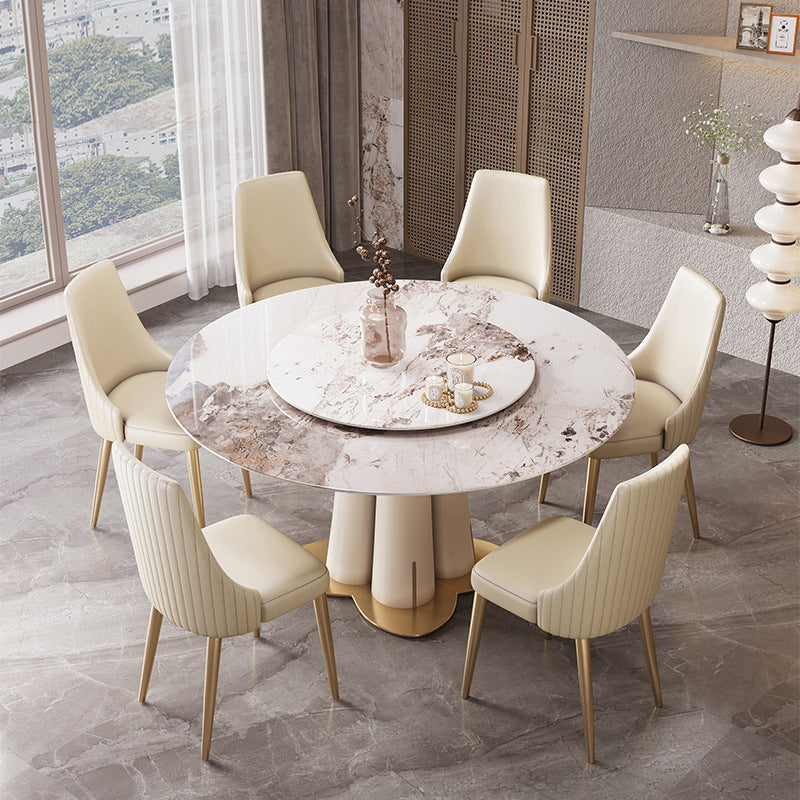 Glam 1/3/4/5/7 Pieces Dining Sets Round Dining Room Table Set