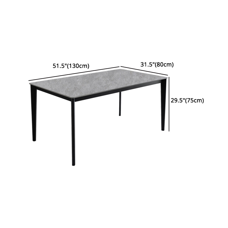 Modern 1/4/7 Pieces Dining Set Rectangle Sintered Stone Dining Table Set