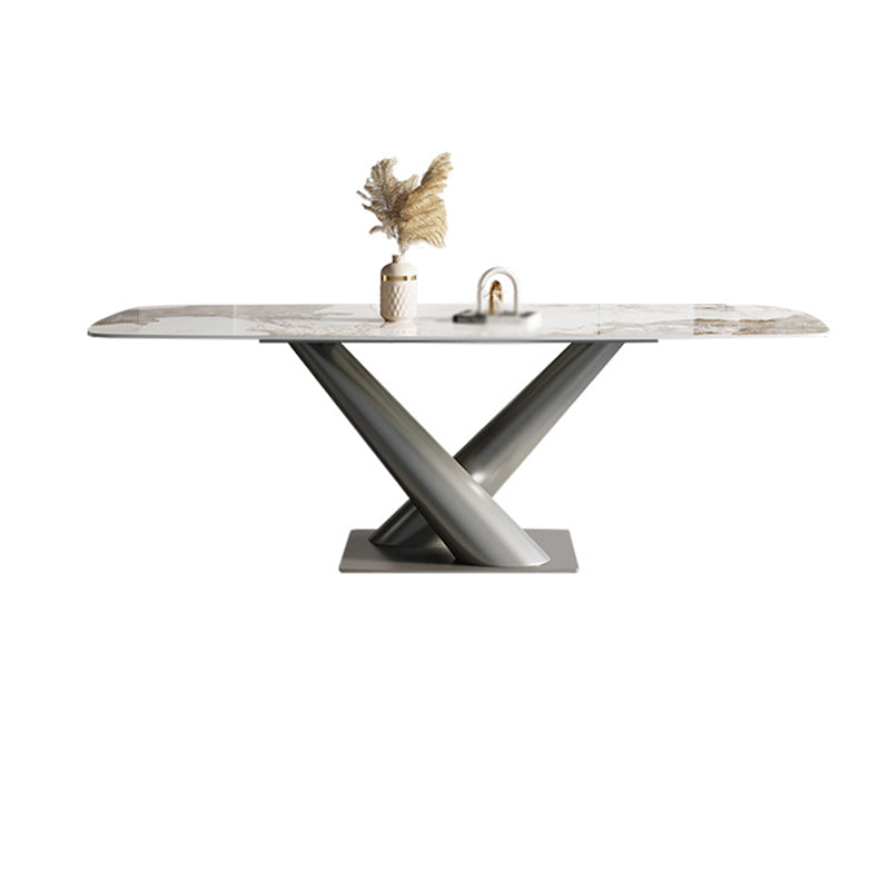 Designer Style 1/2/4/5/7 Pieces Dining Set Sintered Stone Dining Table with Leather Chairs
