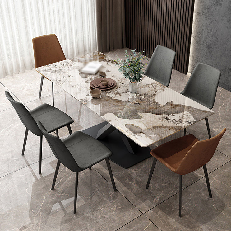 Modern 1/4/6/7 Pieces Dinette Set with Sintered Stone Top Rectangle Dining Table Set