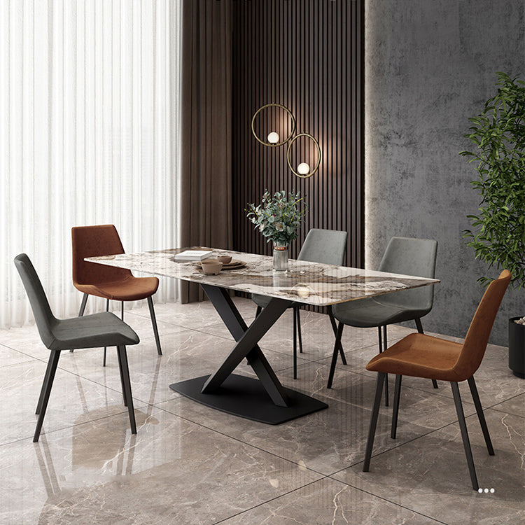 Modern 1/4/6/7 Pieces Dinette Set with Sintered Stone Top Rectangle Dining Table Set