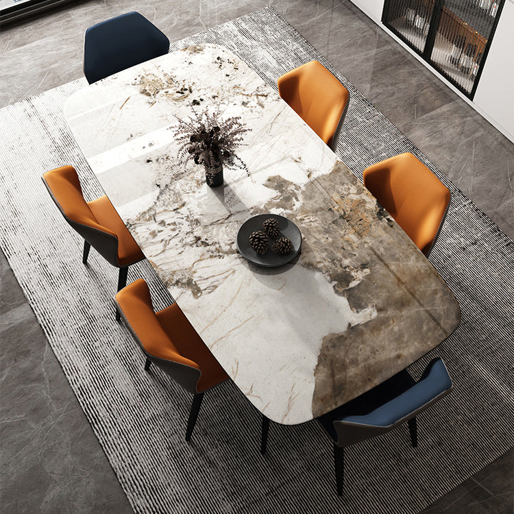 Modern 1/4/6/7 Pieces Dinette Set with Sintered Stone Top Rectangle Dining Table Set