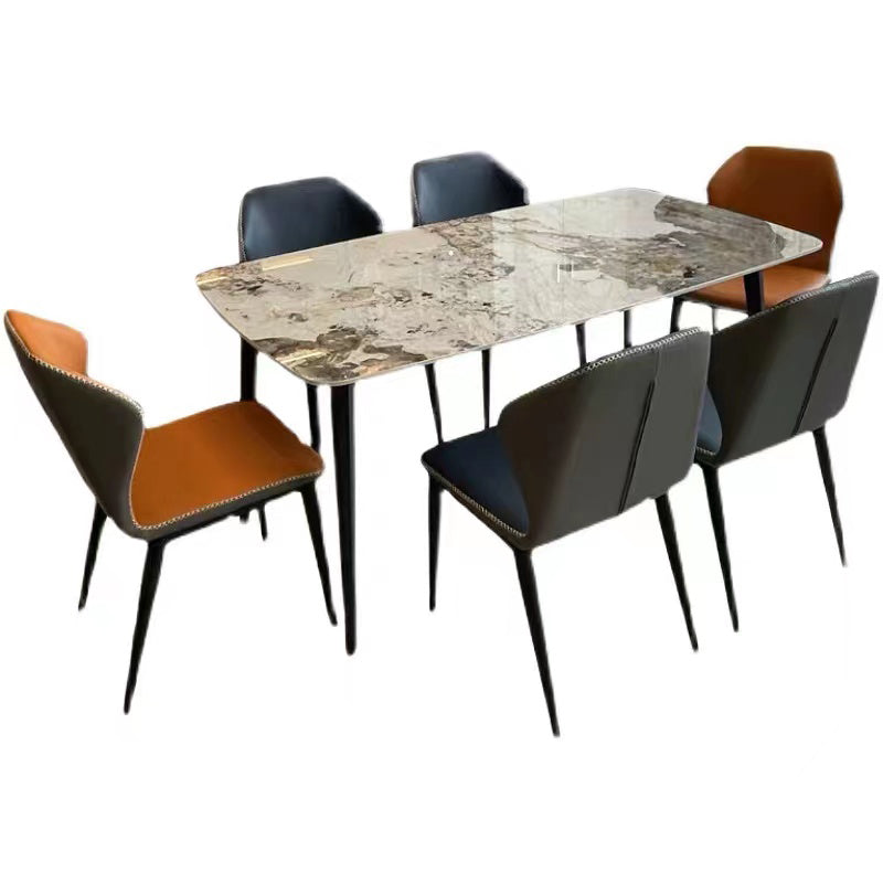 Modern 1/4/6/7 Pieces Dinette Set with Sintered Stone Top Rectangle Dining Table Set