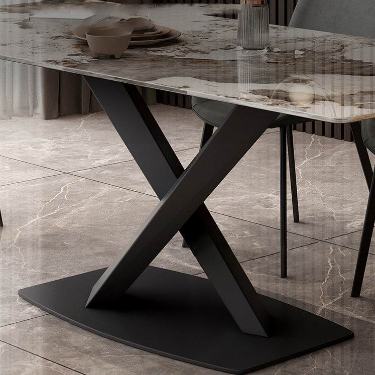 Modern 1/4/6/7 Pieces Dinette Set with Sintered Stone Top Rectangle Dining Table Set