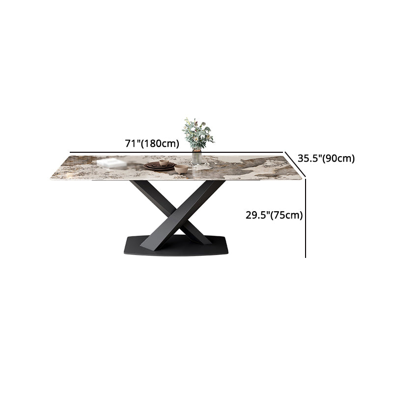 Modern 1/4/6/7 Pieces Dinette Set with Sintered Stone Top Rectangle Dining Table Set