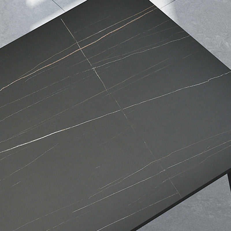 Black Frame Stone Dining Room Table Traditional Luxury Rectangle Dining Table
