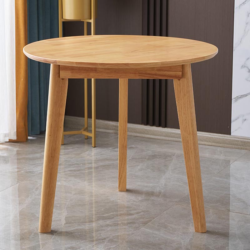 Solid Wood Top Dining Table Contemporary Dining Table with 4 Legs
