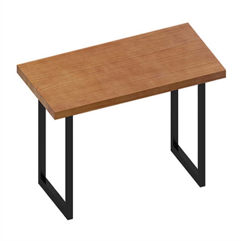 Industrial Wood Double Pedestal Dining Table Natural Rectangle Table