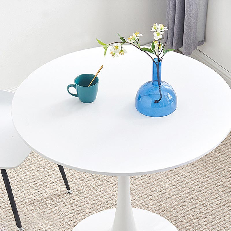 Modern Manufactured Wood Tulip Table Matte Finish Round Dining Table