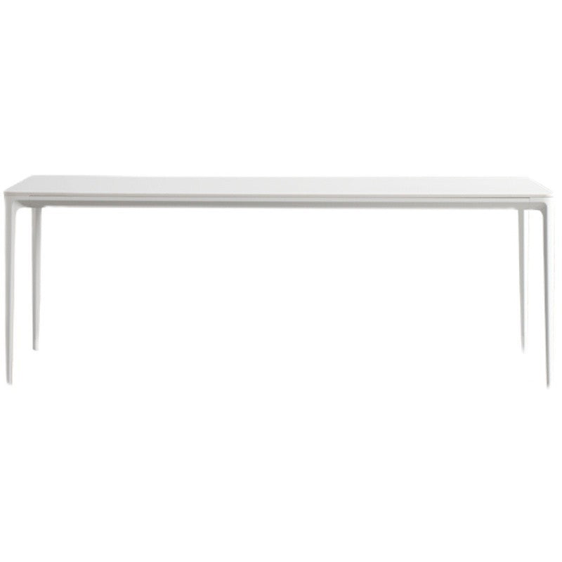 Modern White Stone Table 4 Legs Rectangle Dining Table for Kitchen