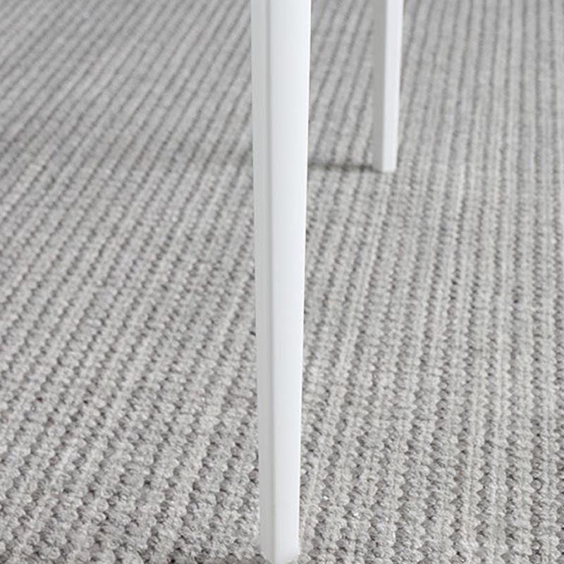 Modern White Stone Table 4 Legs Rectangle Dining Table for Kitchen