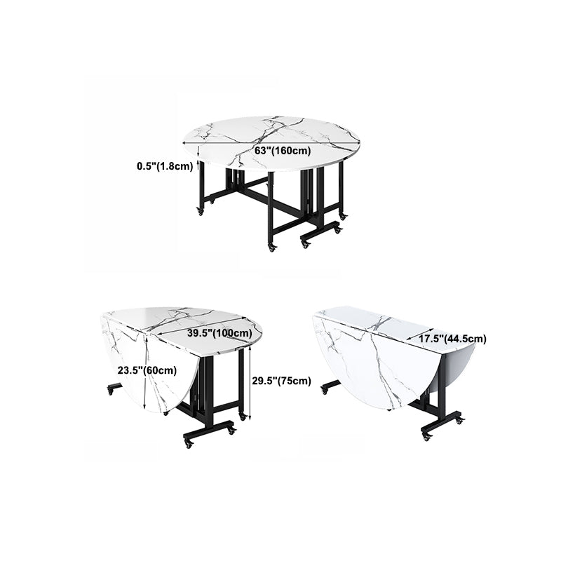 Modern Tripod Base Dinette Table Chipboard Folding Table Home Furniture (only Table)