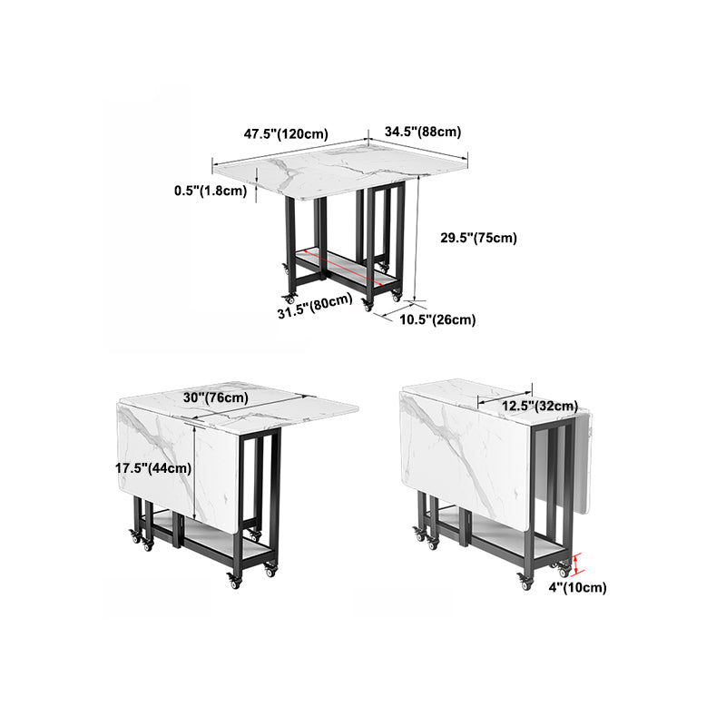 Modern Tripod Base Dinette Table Chipboard Folding Table Home Furniture (only Table)