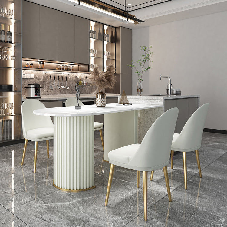 Traditional Luxury Dining Table Oval Double Pedestal Home Furniture for Indoor